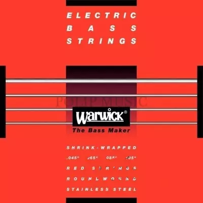 Warwick 46200 M 4 Red Label 4 húros rozsdamentes acél 045-105 basszusgitár húr szett