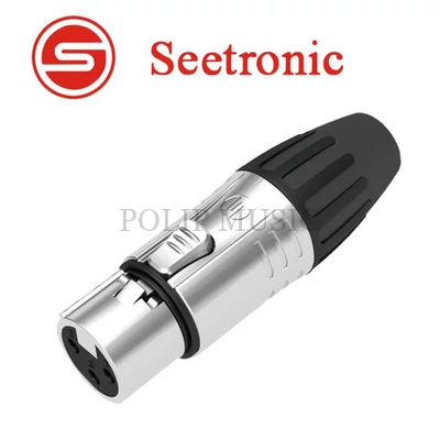 Seetronic SCSF3 XLR lengő mama 3 pólusú króm csatlakozó