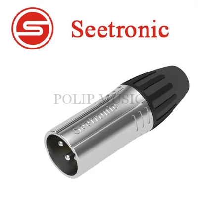 Seetronic SCSM3 XLR lengő papa 3 pólusú króm csatlakozó