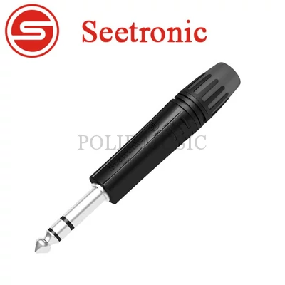 Seetronic MP3X-B Sztereo 6.3 jack dugó (fekete)