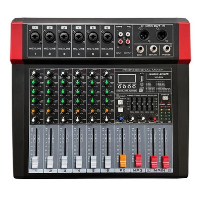 Voice Kraft VK-60K Powermixer, 2x150W/4Ohm, USB Audio interface, Bluetooth