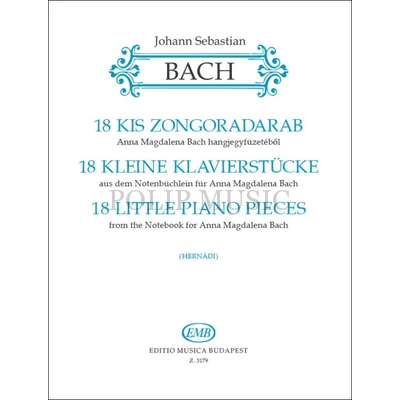 Bach, Johann Sebastian 18 kis zongoradarab