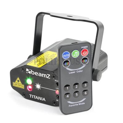 BeamZ Titania gobo lézer fényeffekt – RG (2 szín) hang / automata vezérlés (200 mW)