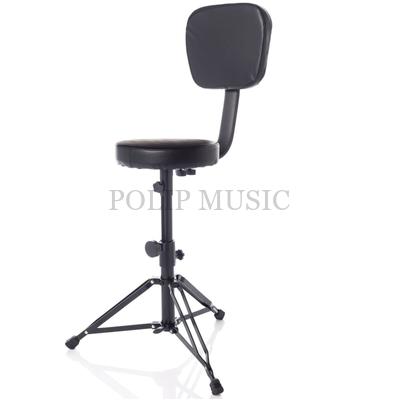Bespeco DT3  állítható magasság  56-70 cm háttámlás acél háromlábas Dobszék