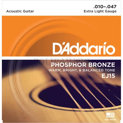 D'Addario EJ15 Light tension 010-047  akusztikus gitárhúr szett