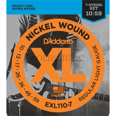 D'Addario EXL110-7  7 húros Regular Light 010-059 Elektromos gitár húr szett