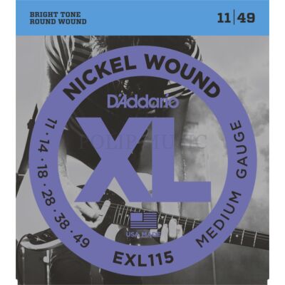 D'Addario EXL-115 Nickel Wound Medium  011-049 elektromos gitárhúr