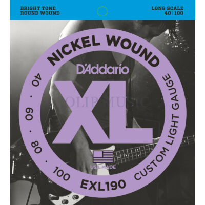 D'Addario EXL190 4 darabos  elektromos basszushúrkészlet 40-100
