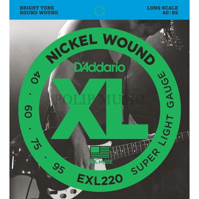 D'Addario EXL220 Nickelplated Steel Round Wound 40-95 basszusgitár húr szett