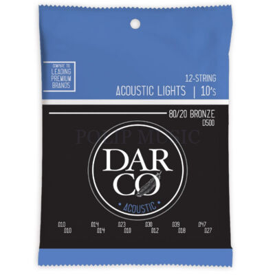 Darco D-500 12 húros Light 80/20 Bronz 010-047 akusztikus húr szett