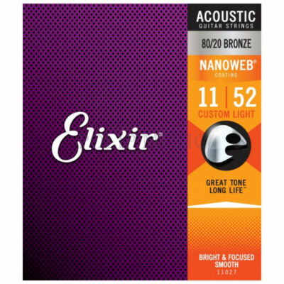 Elixir 11027 Custom Light 011-052 akusztikus gitárhúr szett