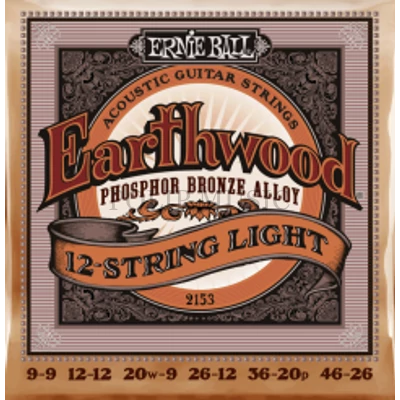 Ernie Ball 2153 Light 12 húros 09-46 akusztikus gitárhúr szett