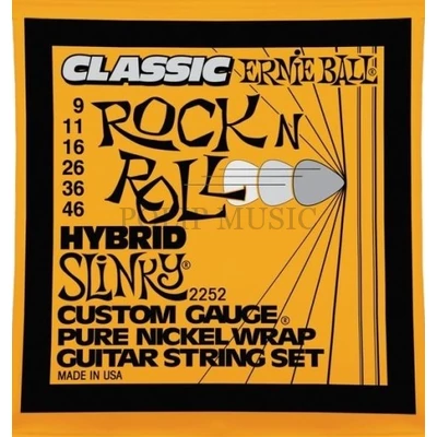 Ernie Ball 2252 Hybrid Slinky Custom Light 009-046 elektromos gitárhúr szett