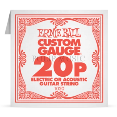 Ernie Ball Plain Steel 020P különálló elektromos-akusztikus gitárhúr