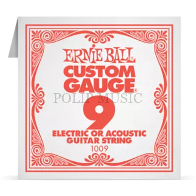 Ernie Ball Plain Steel 009 különálló elektromos - akusztikus gitárhúr