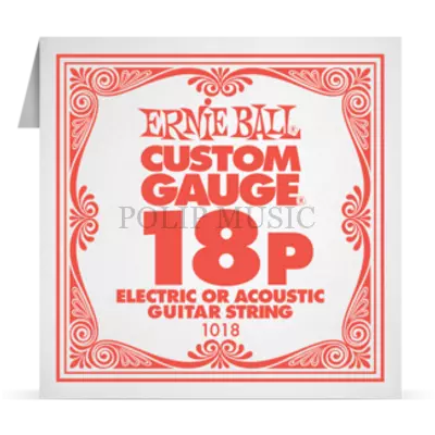 Ernie Ball Plain Steel 018P különálló elektromos - akusztikus gitárhúr