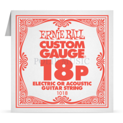 Ernie Ball Plain Steel 018P különálló elektromos - akusztikus gitárhúr