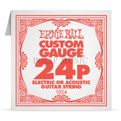 Ernie Ball Plain Steel 024P különálló elektromos - akusztikus gitárhúr