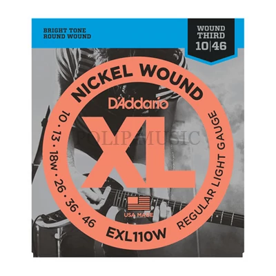 D'Addario EXL110W XL Nickel Round Wound Regular Light 010-046 elektromos gitárhúr szett