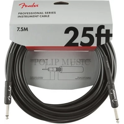 Fender Professional Series Fekete Egyenes - Egyenes 7,5m