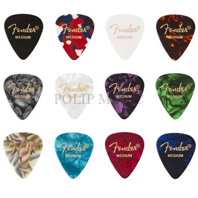 Fender 351 Shape Picks Medium vegyes színű 12db-os pengető szett