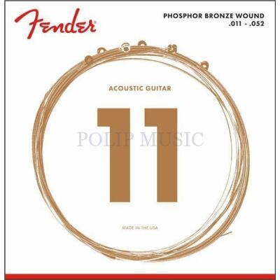 Fender Phosphor Bronze Custom Light 11-50 akusztikus gitárhúr szett