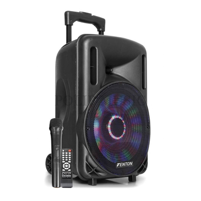 Fenton FT10LED (10″) 450W akkumulátoros hordozható hangfal (1xMik + MP3 + Bluetooth)