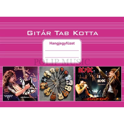 Gitár Tab Kotta hangjegyfüzet