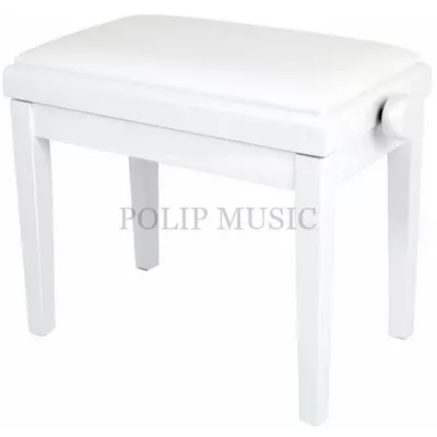 Grand HY-PJ023 állítható magasság 47,5-56,5 cm White Gloss Vinyl fehér zongorapad