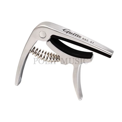 Guitto GGC-07-UKE Silver ezüst színű fém ukulele capo