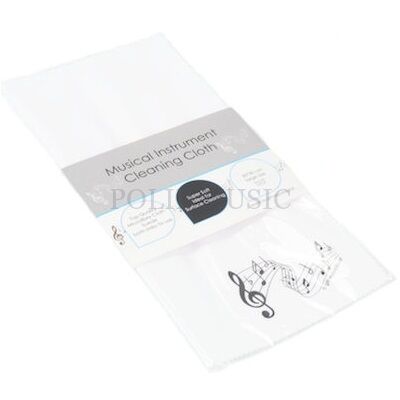 Fehér színű hangszertisztító kendő AGC6002-2  30 x 30 cm Zenei ajándéktárgy