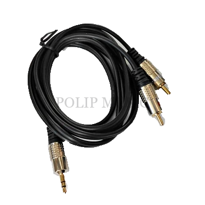 KPO 1002-1,5 3,5mm jack - 2RCA kábel,aranyozott fém csatlakozóval 1,5m