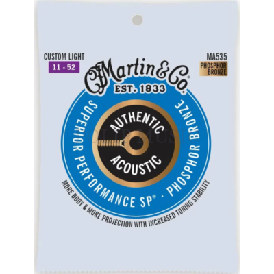 Martin MA535 Authentic Foszfor bronz Ball End Light 011-052 akusztikus gitárhúr