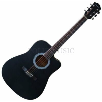 Pasadena SG028C Black akusztikus gitár