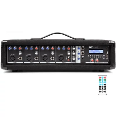 Power Dynamics PDM-C405A, 2x100W, 4 csatornás keverőerősítő (MP3 + Bluetooth) + EFFEKT