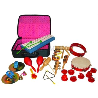 Makimpex RKB-17 17 fajta hangszert tartalmazó, 30 darabos ritmuskészlet bőröndben 