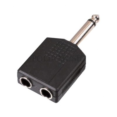 Soundsation SADA039-1 - 6.3mm Jack papa MONO - 2x6.3mm Jack mama adapter