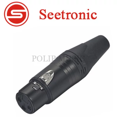 Seetronic SC3FXX-B XLR lengő mama csatlakozó, 3 pólusú, (fekete)