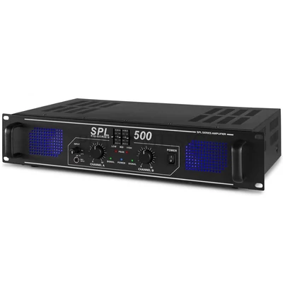 SkyTec SPL-500 végfok erősítő 2x250W EQ (Equalizer)