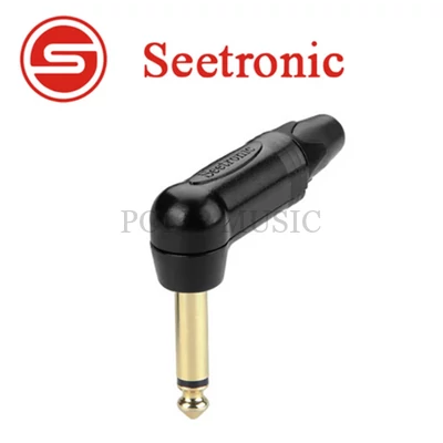 Seetronic SP2RX-BG aranyozott (fekete) Mono 6,3 pipa jack dugó 