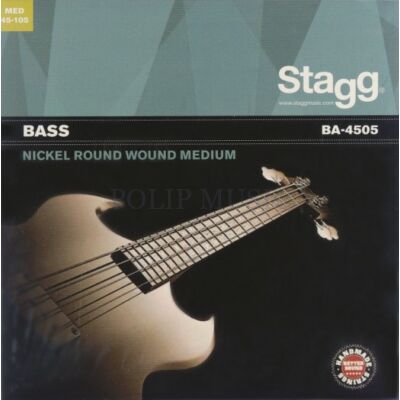 Stagg BA-4505 Medium nikkel 045-105 basszusgitár húr szett 