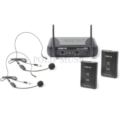 Vonyx STWM-712H VHF rádiós mikrofon (2 db FEJMIKROFON)