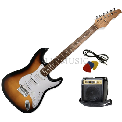 Vision ST5 SB Stratocaster vintage tremolo elektromos gitár + Mini gitárerősítő Szett 