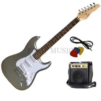 Vision ST5 Silver elektromos gitár + Mini gitárerősítő Szett