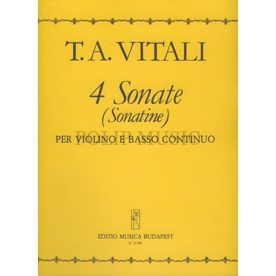 Vitali, Tomasso Antonio: Négy szonáta (szonatina) hegedűre és basso continuora