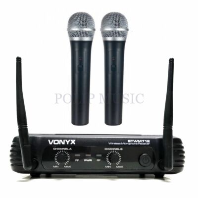 Vonyx STWM712 vezeték nélküli mikrofonrendszer, 2 kézi mik.