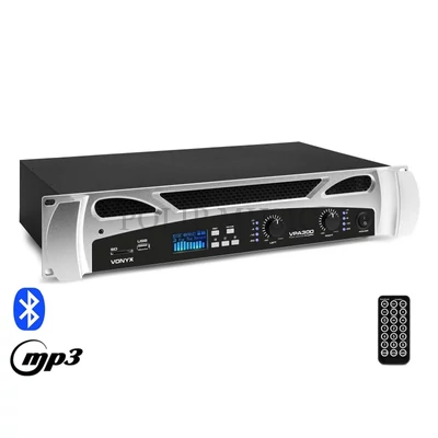 Vonyx VPA300  2x150W, Bluetooth + REC felvétel végerősítő