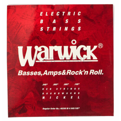 Warwick 42200 4 Red Label Regular 4 húros rozsdamentes acél basszus húr 045-105