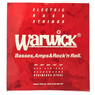 Warwick 46301 M 5 Red Label nikkel 045-135 basszusgitár húr szett