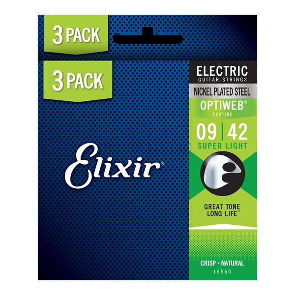 Elixir OptiWeb (16550) 9-42 Super Light 3db-os elektromos gitárhúr szett